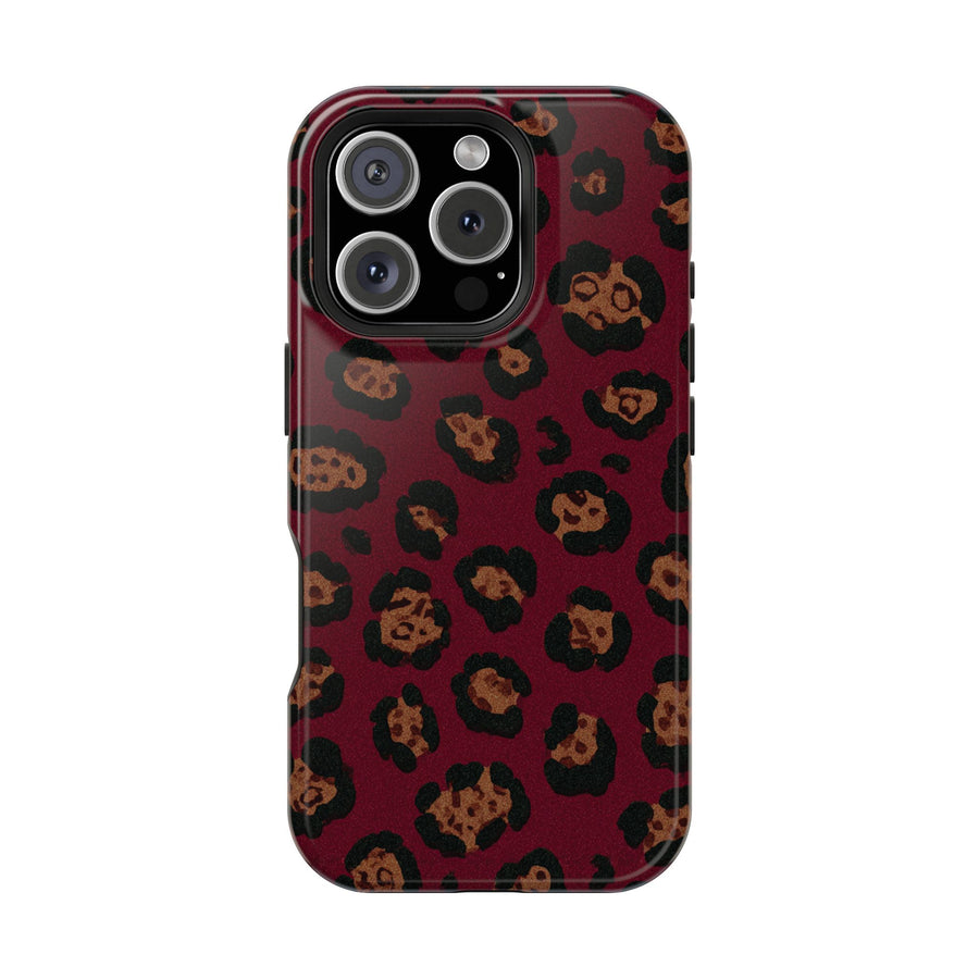 Bordeaux Leopard | MagSafe Compatible iPhone Case