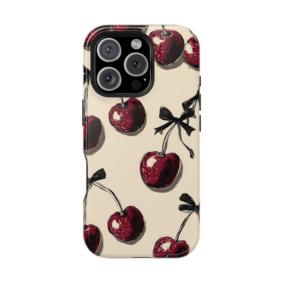 Cherry Bow | MagSafe Compatible iPhone Case