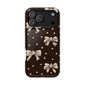 Cocoa Bow Dot | MagSafe Compatible iPhone Case